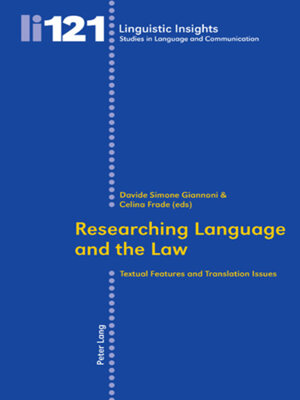 cover image of Researching Language and the Law